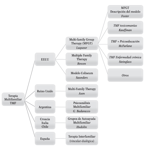 Figura 3. Modelos de Terapia Multifamiliar