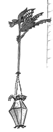 Drac wagnerià que decora la façana de Can Baladia